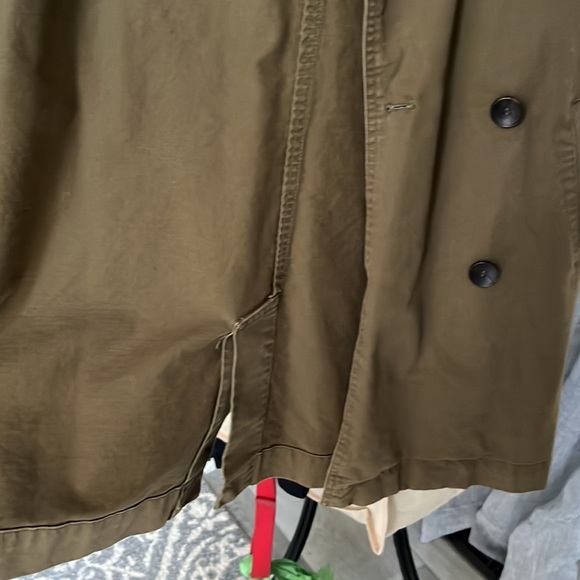Brand /Silence and Noise/ Size /Small Petite Olive green trench coat.Sleeve 20” - Picture 7 of 7